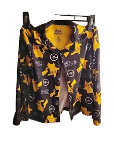 Pokemon Pikachu Boys Long Sleeve Pajamas Size 8 Flannel Top Only - Picture 1 of 5