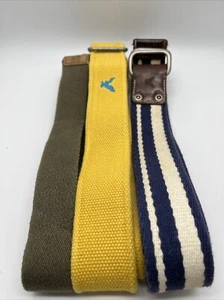 American Eagle Woven Nylon Belt Lot 3 Multicolored Size M - Picture 1 of 13