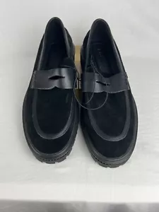 NWOT express mens lug sole suede/leather penny loafers Size 8 - Picture 1 of 7