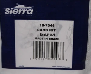Sierra Carburetor Kit #18-7046 Marine Boat part - Picture 1 of 2