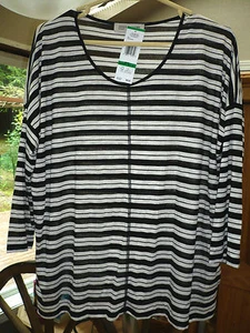 NWT JONES New YORK Knit SWEATER Top LARGE $49 - Picture 1 of 3