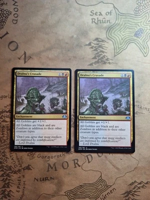 2X Dralnu's Crusade Planeshift PLD Black Red Rare Magic Gathering Card LP - Image 1 of 2