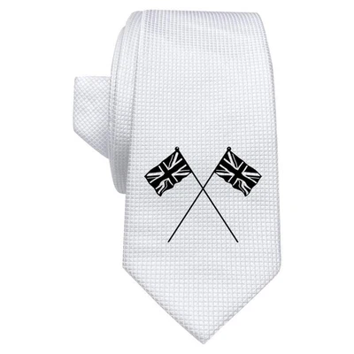 'Waving Union Jack Flags' White Tie / Necktie with Gift Box (AT00012785) - Image 1 of 4