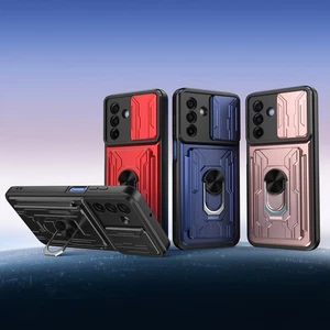 Funda con soporte de anillo para teléfono Samsung Galaxy A17 5G ranura para tarjeta billetera cubierta antideslizante - Imagen 1 de 69