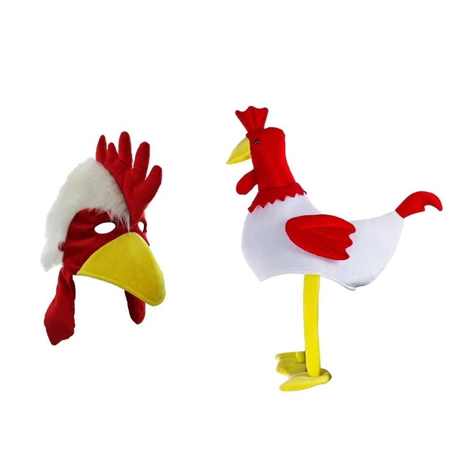 Thanksgiving Hat Ornament Comfortable Polyester Handmade Chicken Hat for Party - Image 1 of 1