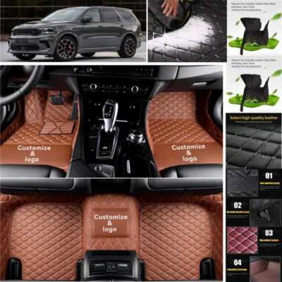 For Dodge Durango Journey Car Floor Mats PU Leather Custom Carpets Waterproof - Image 1 of 4