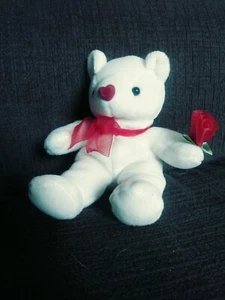 Valentinstag Teddybär weiß 5 Zoll - Bild 1 von 2