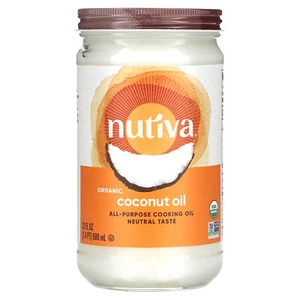 Nutiva Organic Coconut Oil Refined 23 fl oz 680 ml B Corp, Hexane-Free, Kosher, - Picture 1 of 2