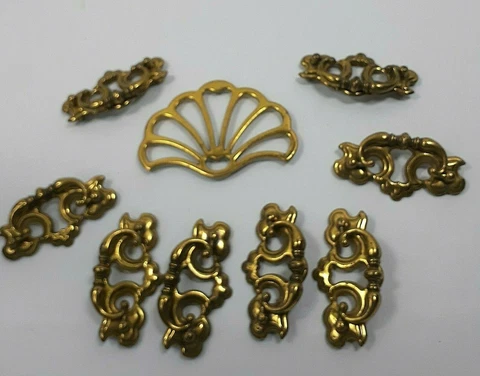 Vintage Drop Bail Drawer Pull Handles Furniture Hardware Ornament Cover