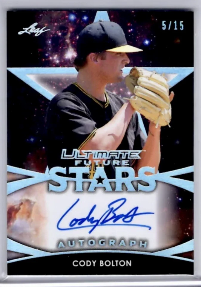 2019 LEAF ULTIMATE CODY BOLTON MLB ROOKIE RC AUTO #5/15 FUTURE STARS - Image 1 of 1
