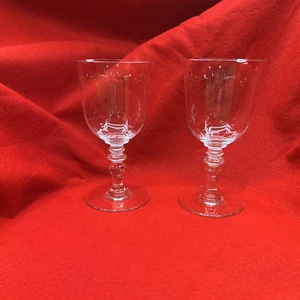 Coppia Calici Acqua Baccarat Cristallo Francese Provenza Francia Firmati 6 3/8 - Foto 1 di 12