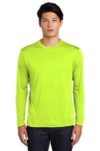 Sport-Tek ST350LS Men's Long Sleeve Dri Competitor Performance Plain Tee - Picture 1 of 30