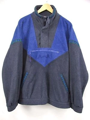EMS Mountain Sportswear Blue Gray !/4 Zip Snap Pullover Fleece Jacket Men's M T2 - Image 1 of 4