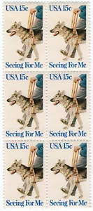 Scott #1787 Seeing For Me (Dog) Block of 6 Stamps - MNH - Picture 1 of 2