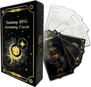 Tabletop RPG Accessory Cards Set of 50 Cards – D&D, Gold Foil Spell Slot Trac... - Picture 1 of 7