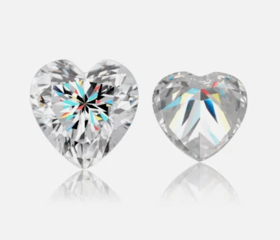 Piedra preciosa real suelta de moissanita corte corazón con certificado/GRA todos los tamaños VVS1 D Foto 1 de 4