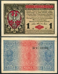 Poland 1 Mark Year 1917 8 SC - Picture 1 of 1