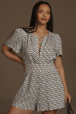 NWT Anthropologie The Somerset Romper: Linen Edition size Small Petite - Image 1 of 4