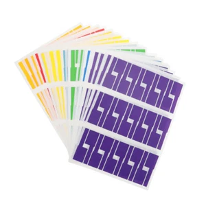 40 Sheets Oil-proof Stickers Multicolor Writeable Cable Labels Tags - Afbeelding 1 van 12