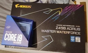 Gigabyte Z490 Aorus Master Waterforce with Intel 10900k CPU Socket 1200 - Picture 1 of 3