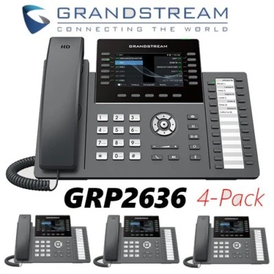 4 Grandstream GRP2636 12-Line 6 SIP IP Phone Color Screen Dual Gigabit Lot - Image 1 of 4