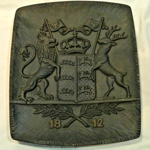 Königreich Württemberg 1812 Eisen Guss Platte Wappen Reservistenkameradschaft Sa - Bild 1 von 12