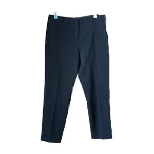 BCBGMAXAZRIA High-Waisted Straight Ankle Dress Pants Pockets Black Size 12 * - Picture 1 of 10