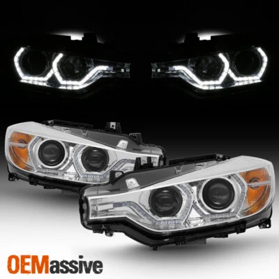 Se adapta a [F32 DRL] BMW F30 2012-2015 Serie 3 Cromo LED DRL Proyector Faros Foto 1 de 4