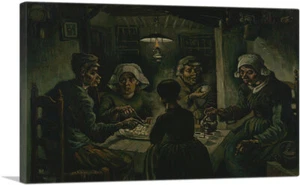 ARTCANVAS The Potato Eaters 1885 Canvas Art Print by Vincent van Gogh - Picture 1 of 14