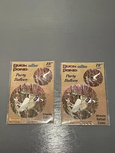 Hunting Duck Pond Balloon 18” Round Foil Mylar Balloon Birthday Decor Lot Of 2 - Picture 1 of 2