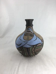 Decorative Hand Painted Clay Water Jug Made In Armenia - Picture 1 of 6