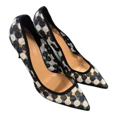 J. CREW COLLECTION Women's Pumps Size 6 Polka Dot Mesh Circle Lace Elsie - Изображение 1 из 4