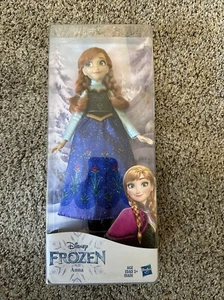 Disney Frozen Anna Fashion Doll 11 inch Hasbro Blue Dress Braided Hair NOS - Picture 1 of 5