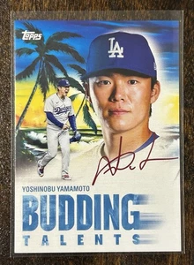 2025 Topps X Bob Ross BT-6 Yoshinobu Yamamoto Budding Talents - Dodgers - Bild 1 von 2