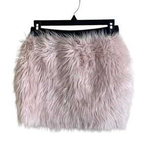 Handmade Faux Fur Mini Skirt Size Small Barbie Streetwear Y2K Baddie - Picture 1 of 4