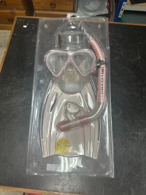 Land & Sea Sports Snorkelling Set with Flippers - Adult Pink - image 1 of 2