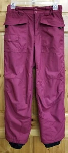 Patagonia Snowbelle Insulated Snow Pants Girls Kids Size 12 Cranberry Maroon - Picture 1 of 10