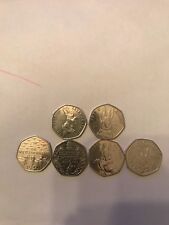 Collection of extremely rare circulated 50p coins.
