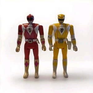 Figura de acción Mighty Morphin Power Rangers amarillo y rosa Rangers 8" 1993 - Imagen 1 de 3