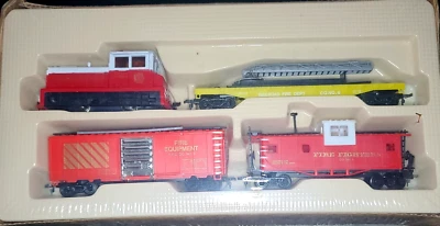 Fire Fighters Co. #6 Train Set 1:87 Gauge Set of 4 Still In Plastic Please Read - Image 1 of 4