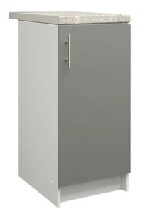 JD Greta NOT Adjustable Kitchen Base Unit 400mm - Grey Matt (With Worktop) - Picture 1 of 8