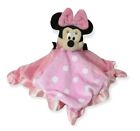Disney Baby Minnie Mouse Security Blanket Lovey Plush Pink w/ Dots Crinkle Ears 