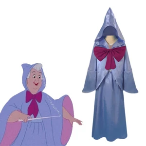 Cosplay Cinderella Fairy Godmother Dress Coat Shawl Halloween Carnival Costumes - Picture 1 of 10