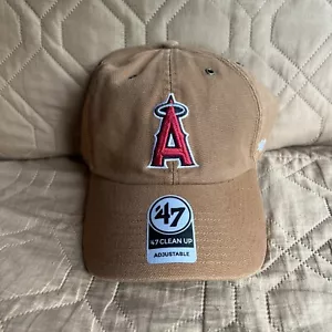 Anaheim Angels MLB 47 Brand x Carhartt Adjustable Strapback Clean Up Hat Cap NWT - Picture 1 of 5