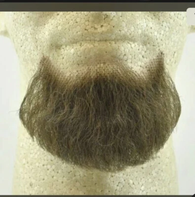 Disfraz de barba barba de barba de barba de barba de cabello humano marrón mediano de Rubie.  ENVÍO GRATIS Foto 1 de 4