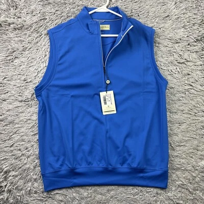 Colete de golfe Donald Ross desempenho Fairway 1/2 zíper pequeno azul novo - Imagem 1 de 4