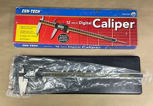 CEN-TECH 12 INCH STAINLESS STEEL DIGITAL CALIPER 47261, 0-12" & 0-300MM READING - Picture 1 of 6