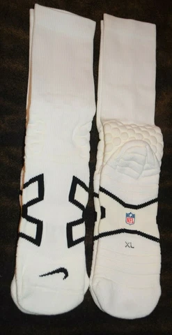 Dallas Cowboys NIKE NFL Team Issued White Compression Crew Socks Men's L-XXL Cover