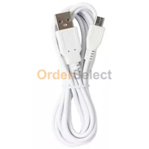 White 6Ft Micro USB Charging Cable Data Sync Charger Cord for Android Samsung LG - Picture 1 of 4