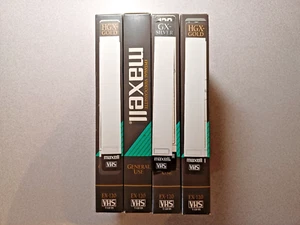 4 - Maxell - Videocassette - Gen. Use - Ex-120 - 6 Std Aufnahme - leer - unbenutzt - Bild 1 von 3